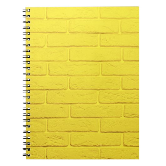 gelbe Ziegelwand Notizblock (Vorderseite)