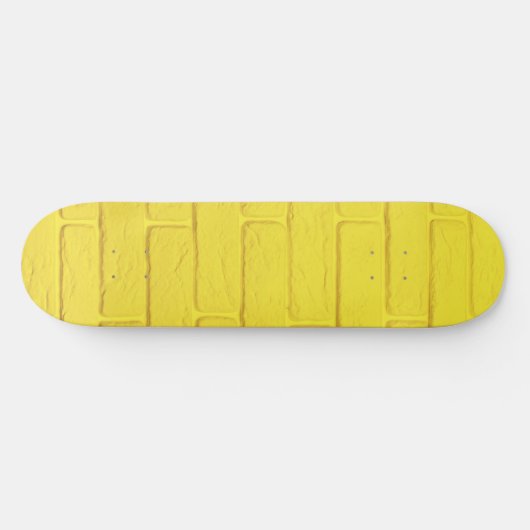 gelbe Ziegelwand Skateboard (Horizontal)