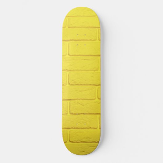 gelbe Ziegelwand Skateboard (Vorderseite)