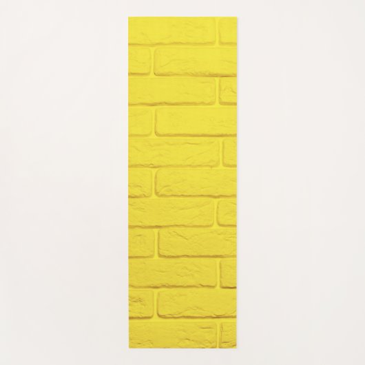 gelbe Ziegelwand Yogamatte (Vorderseite)