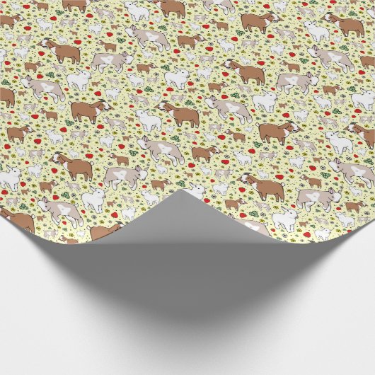 Gelbe Ziegen Geschenkpapier (Ecke)