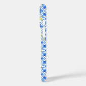 Gelbe Zitrone Blaue Fliese Case-Mate iPhone Hülle (Rückseite / Links)