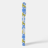 Gelbe Zitrone Blaue Fliese Case-Mate iPhone Hülle (Rückseite / Rechts)