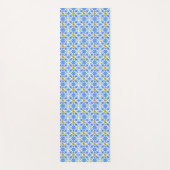 Gelbe Zitrone Blaue Fliese  Yogamatte (Vorderseite)