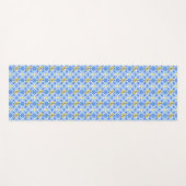 Gelbe Zitrone Blaue Fliese  Yogamatte (Vorderseite (Horizontal))