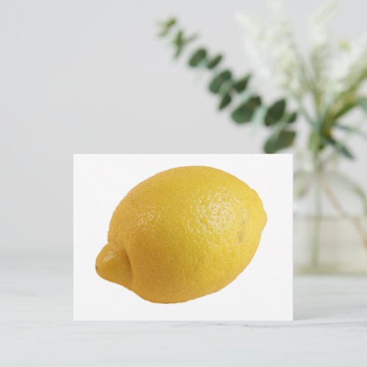 Gelbe Zitrone, eine helle, frische Augapfel Postkarte (Stehend Vorderseite)