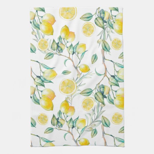 Gelbe Zitrone Geschirrtuch (Vertikal)