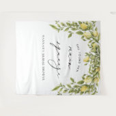 Gelbe Zitrone Hauptpresse Brautparty Hintergrund Wandteppich (Vorderseite (Horizontal))