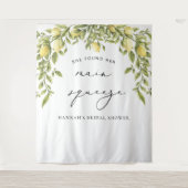 Gelbe Zitrone Hauptpresse Brautparty Hintergrund Wandteppich (Vorderseite)