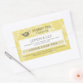 Gelbe Zitrone - Loser Teeblatt Etikett Rechteckiger Aufkleber (Umschlag)