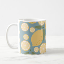 Gelbe Zitrone Nahtloses Muster Kaffeetasse