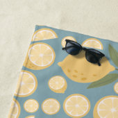 Gelbe Zitrone Nahtloses Muster Strandtuch (Beispiel)