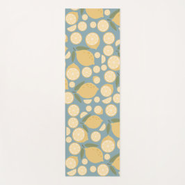 Gelbe Zitrone Nahtloses Muster Yogamatte