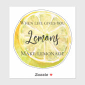 Gelbe Zitrone Personalisiert Aufkleber (Blatt)