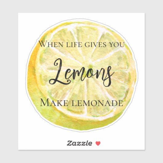 Gelbe Zitrone Personalisiert Aufkleber (Blatt)