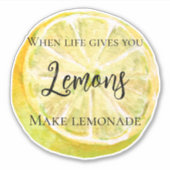 Gelbe Zitrone Personalisiert Aufkleber (Vorderseite)