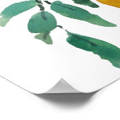 Gelbe Zitrone Poster (Ecke)