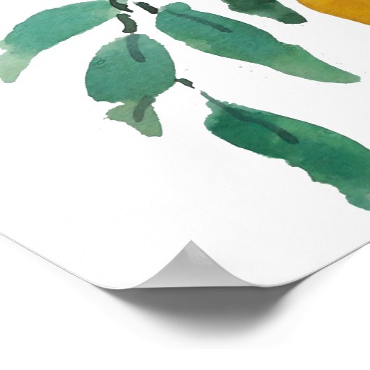 Gelbe Zitrone Poster (Ecke)