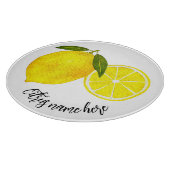 Gelbe Zitrone Schneidebrett (Ecke)
