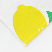 Gelbe Zitrone und grüne Blätter Fleecedecke (Ecke)