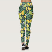 Gelbe Zitrone und Limones Fruchtmuster Leggings (Rückseite)