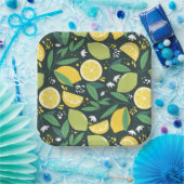 Gelbe Zitrone und Limones Fruchtmuster Pappteller (Party)