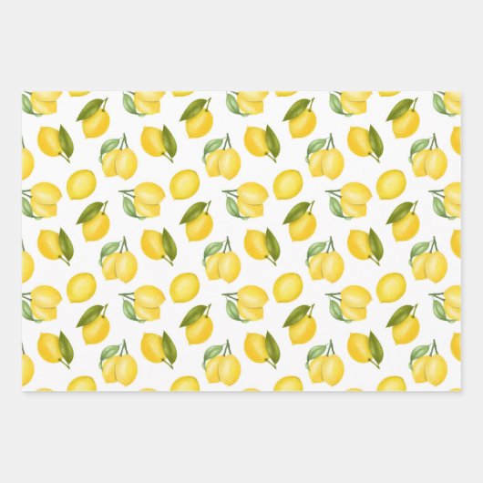 Gelbe Zitronen auf dem Weinberg Geschenkpapier Set (Vorderseite 3)