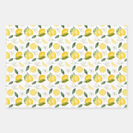 Gelbe Zitronen auf dem Weinberg Geschenkpapier Set (Vorderseite 2)