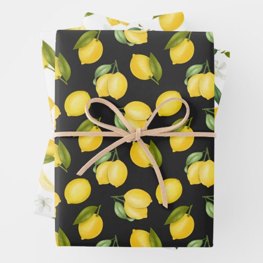 Gelbe Zitronen auf dem Weinberg Geschenkpapier Set (Beispiel)