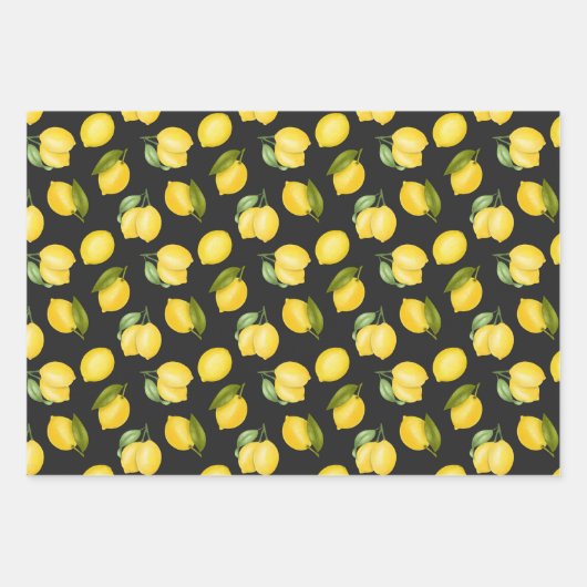 Gelbe Zitronen auf dem Weinberg Geschenkpapier Set (Vorderseite)