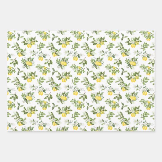 Gelbe Zitronen auf dem Weinberg Geschenkpapier Set (Vorderseite 3)
