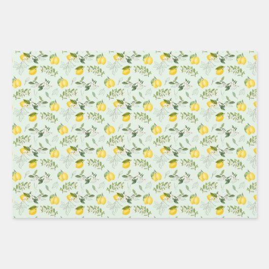 Gelbe Zitronen auf dem Weinberg Geschenkpapier Set (Vorderseite 2)