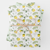 Gelbe Zitronen auf dem Weinberg Geschenkpapier Set (Beispiel)