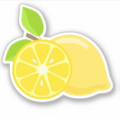 Gelbe Zitronen Aufkleber (Vorderseite)