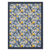 Gelbe Zitronen aus dem Mittelmeerraum, blau Tischdecke (Vorderseite)
