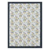 Gelbe Zitronen aus Mittelmeerraum, blaue Fliesen Tischdecke (Vorderseite)