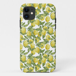 Gelbe Zitronen aus Zitrusfrüchten mit grünen Blätt Case-Mate iPhone Hülle
