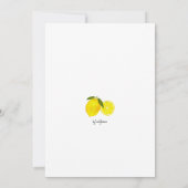 Gelbe Zitronen Einladung (Rückseite)