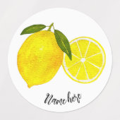 Gelbe Zitronen Etiketten (Design 2)