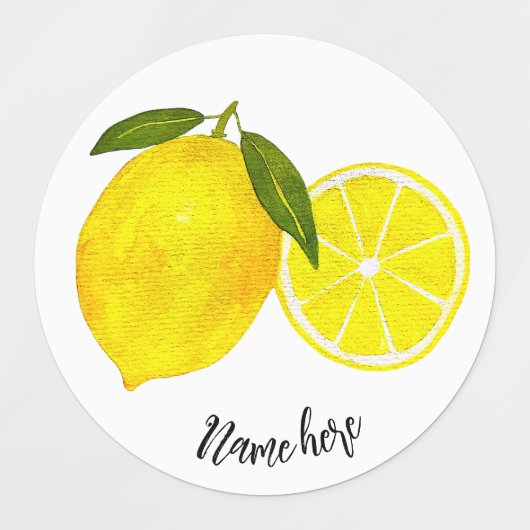 Gelbe Zitronen Etiketten (Design 2)