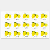 Gelbe Zitronen Etiketten (Blatt)