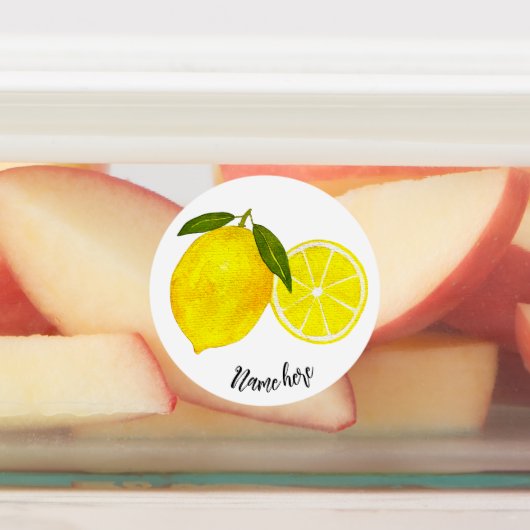Gelbe Zitronen Etiketten (Befestigt)
