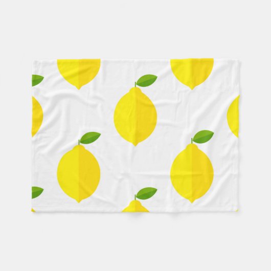 Gelbe Zitronen Fleecedecke (Vorderseite (Horizontal))