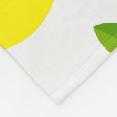 Gelbe Zitronen Fleecedecke (Ecke)