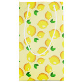 Gelbe Zitronen, frisch - Kleine Geschenktüte (Rückseite)
