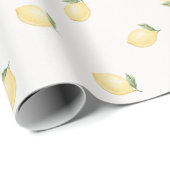 Gelbe Zitronen Frucht Brautparty Geschenkpapier (Rolleneckpunkt)