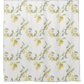 Gelbe Zitronen Frucht Duschvorhang (Vorderseite)