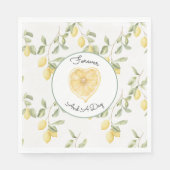Gelbe Zitronen Frucht Hochzeit Serviette (Vorderseite)