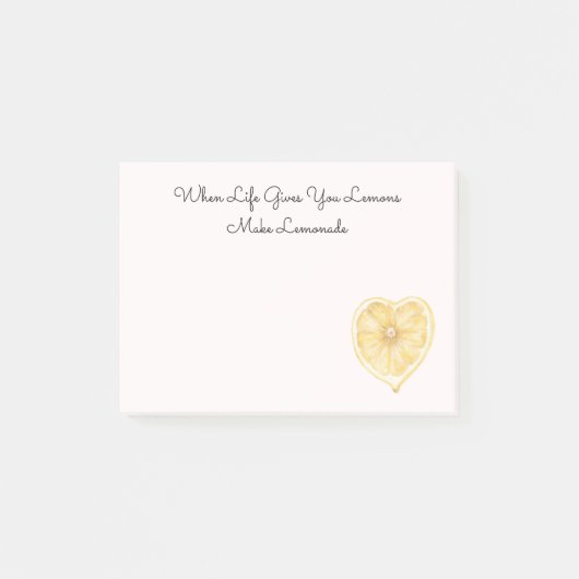 Gelbe Zitronen Frucht   Post-it Klebezettel (Vorderseite)