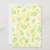 Gelbe Zitronen Früchte Aquarell Foto Geburt Ankündigung (Rückseite)
